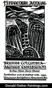 15th Annual BC Artists Exhibition at the Vancouver Art Gallery details - including paintings by renown Canadian Artist, Donald Flather and Lawren Harris